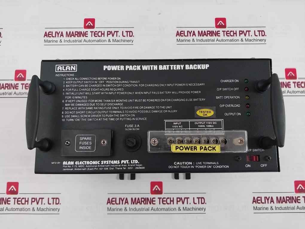 Alan App110110 Power Pack With Battery Backup App-bpp1-a0003-a0 110V Dc 100W