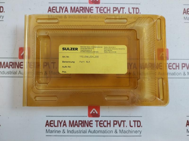 Alarm Ala Pc Board 112.046.024.200 Sulzer