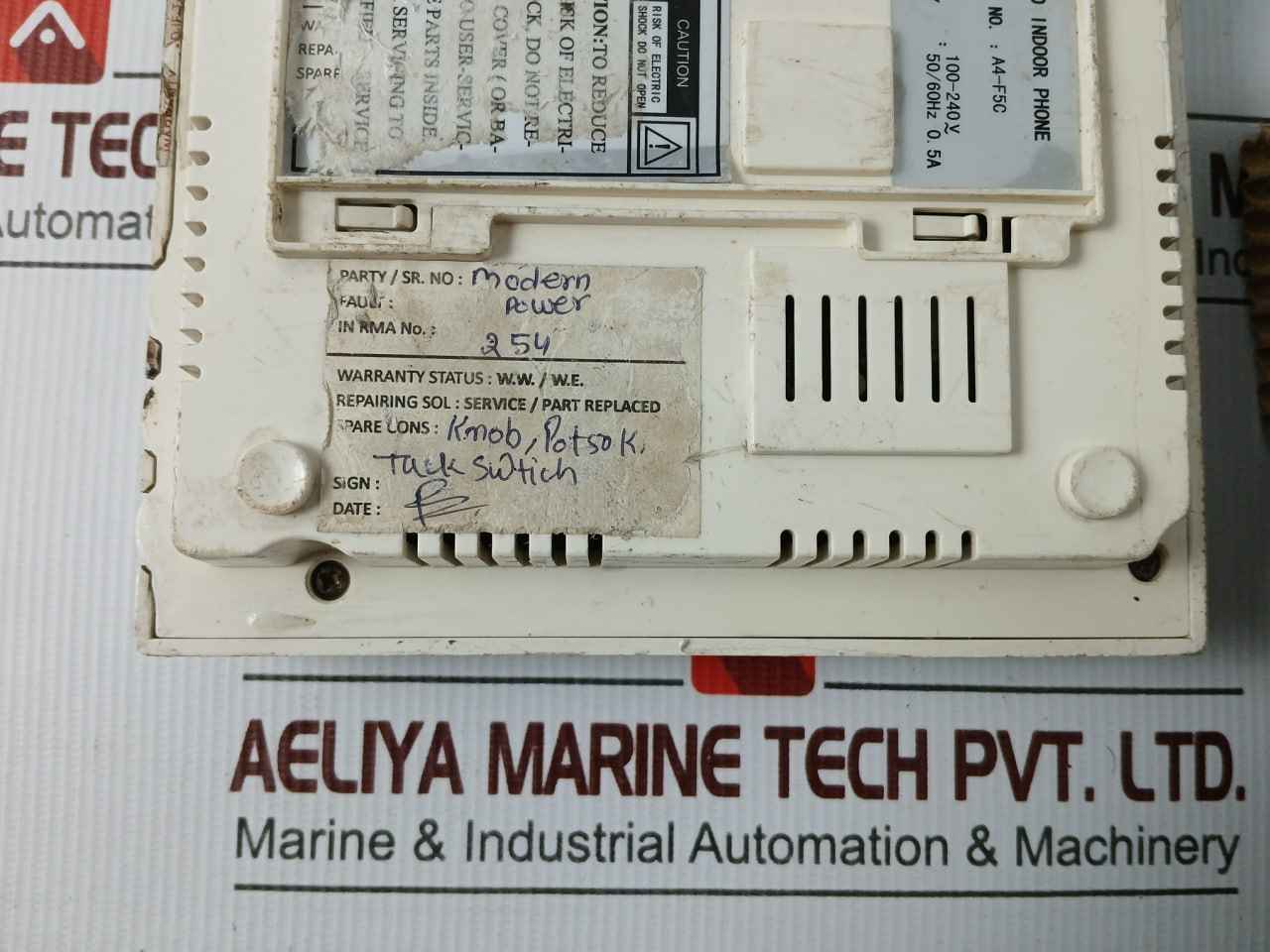 Alba Urmet A4-f5C Video Indoor Phone 100-240V-50/60Hz 0.5A