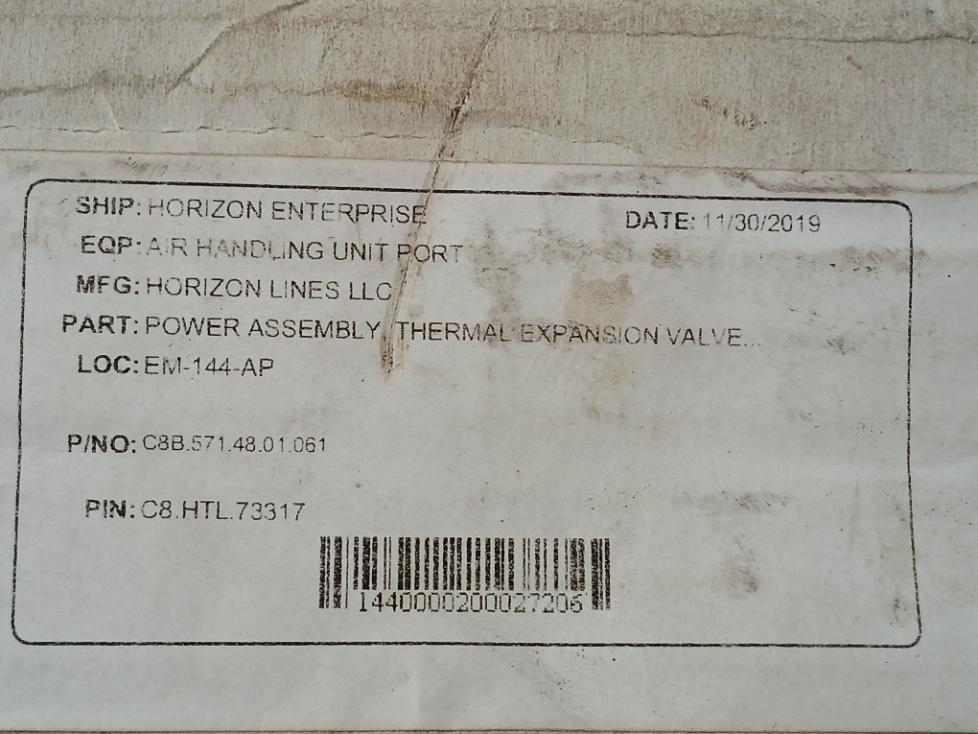 Alco Xb-1019 Fw55-10B Thermal Expansion Valve