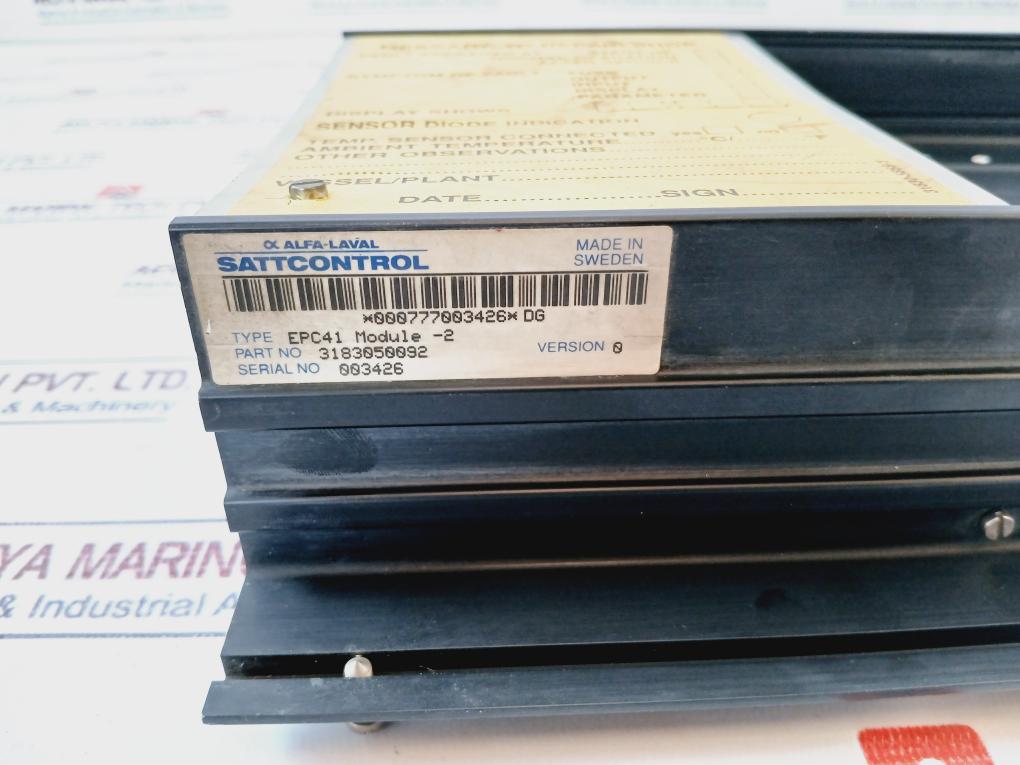 Alfa-laval 3183050092 Control Module Epc41 Module-2 Version: 0
