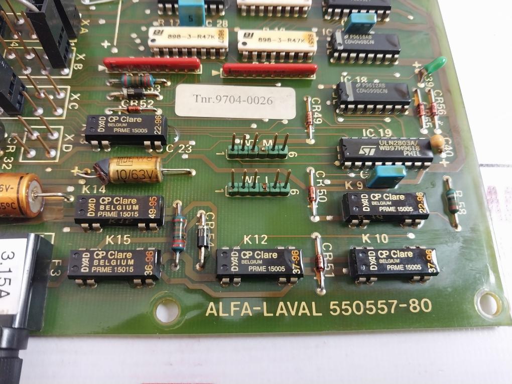 Alfa-Laval 550557-80 Purifier Printed Circuit Board KK 8592 040-11-2