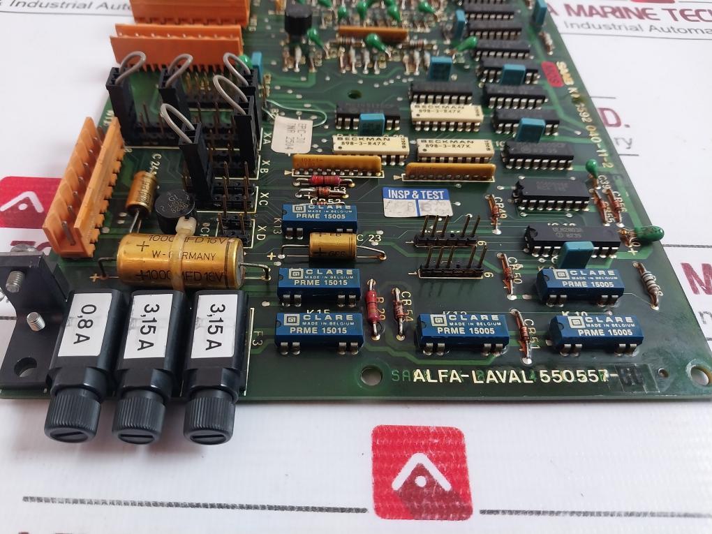 Alfa-Laval 550557-80 Saab Purifier Printed Circuit Board 94V-0 MK 8592140-012 L