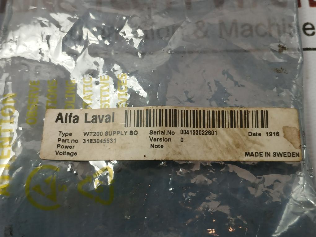 Alfa Laval Power Supply Board 3183045531