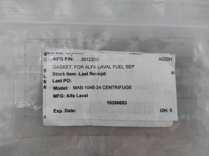 Alfa Laval 3612200 Gasket End Shield For Mab A020H