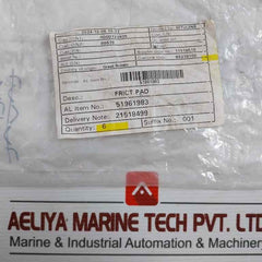 Alfa Laval 519619-83 Friction Pad