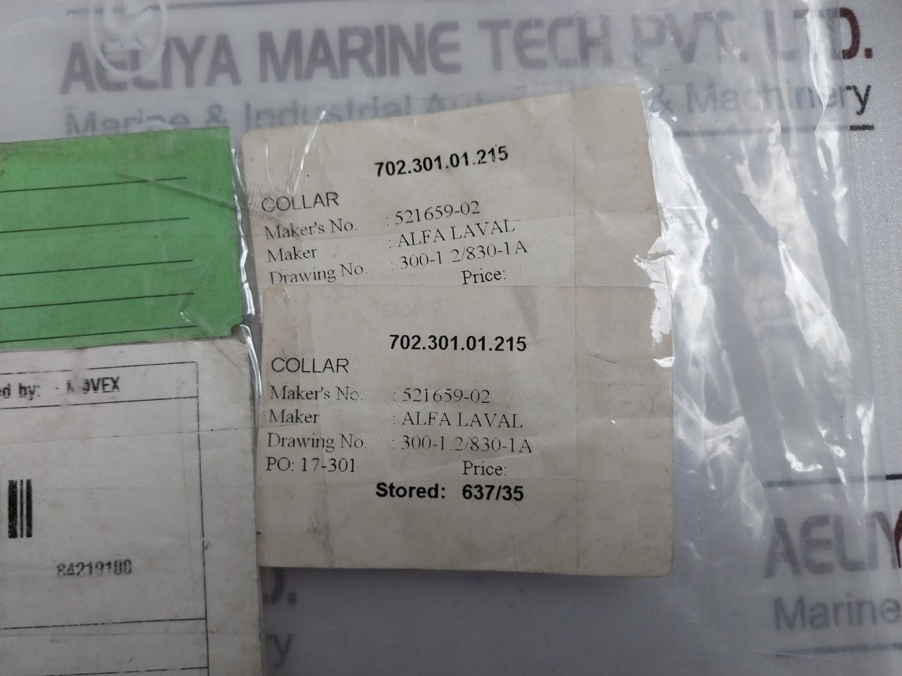 Alfa Laval 521659-02 Throw Off Collar For Mmpx Separator 300-1.2/830-1 A