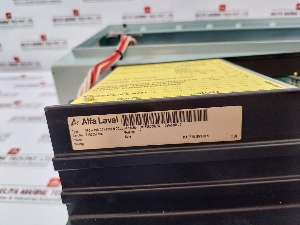 Alfa Laval Epc-400 Control Module W/ B-4635-2/3 Plc Power Supply Ver. 1