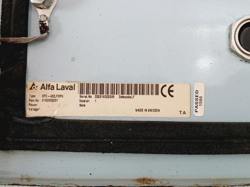 Alfa Laval Epc-400 Control Module W/ Epc-41 Pl Controller
