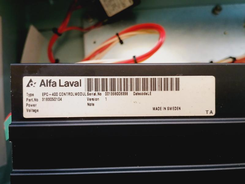 Alfa Laval Epc-400 Control Module W/ Epc-41 Pl Controller