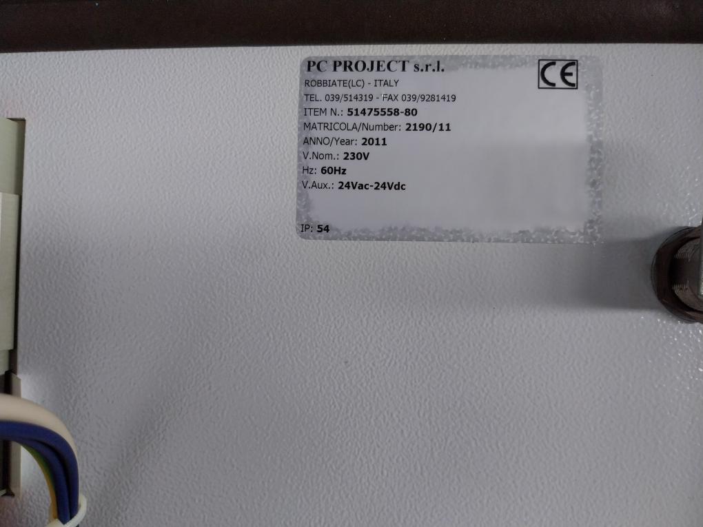 Alfa Laval Epc 60 Control Panel 51475558-80 230V 60Hz Ip54 Rev H0