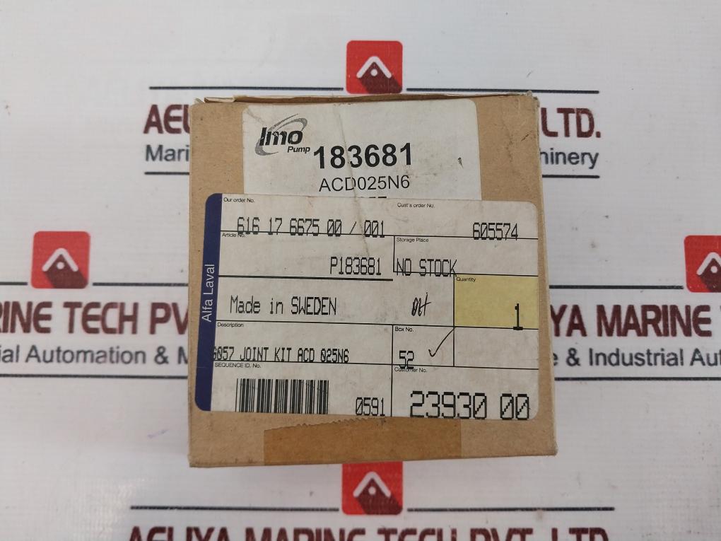 Alfa Laval P183681 G057 Joint Kit Acd 025n6