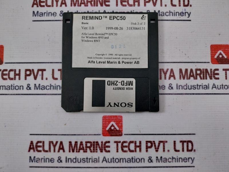 Alfa Laval Remind Epc 50 Remote Control Software In Sony Mfd-2hd Floppy Disk
