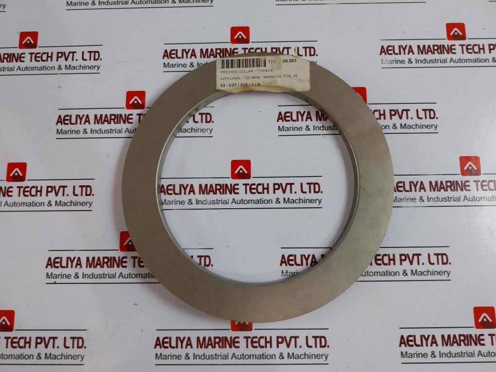 Alfa Laval T20 Mfm Pressed Collar-titanium Sb 265 Gr 1 Cs 5480