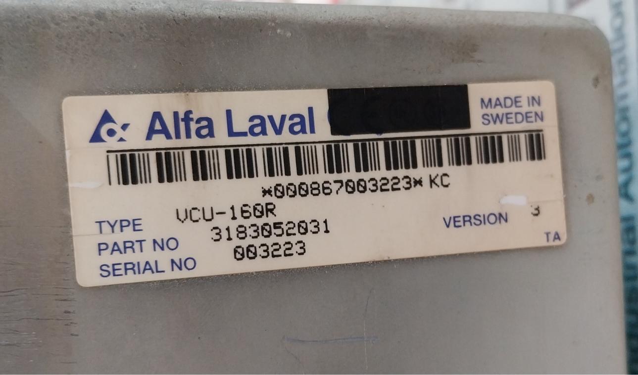 Alfa Laval Vcu-160R Viscocity Control Unit