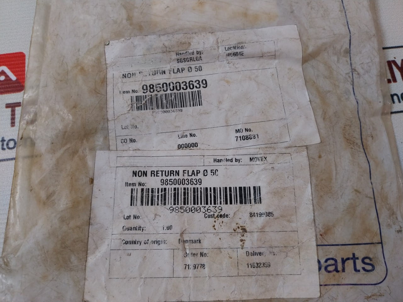 Alfa Laval 98500036-39 Non Return Flap Disc Dia50