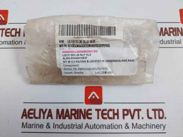 Alkh-kha0015837 Lid For Do Line Relief Valve