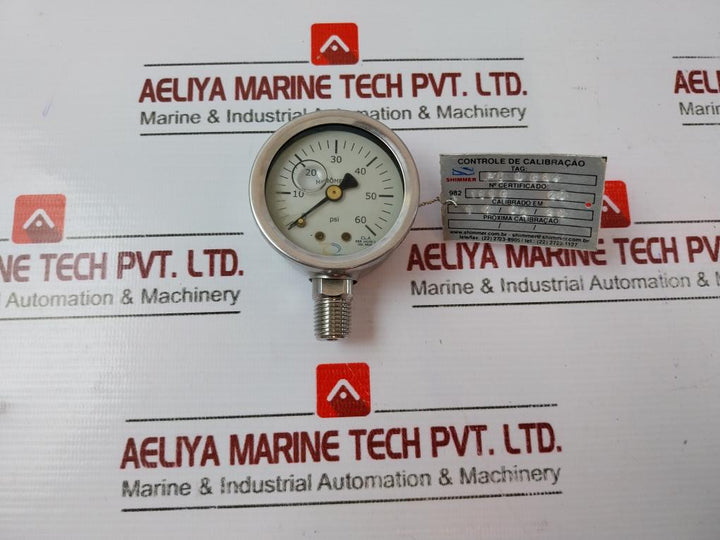 Allanca Comercial Nbr 14105-1 Manometro/Gauge 0-60 Psi Cl.A