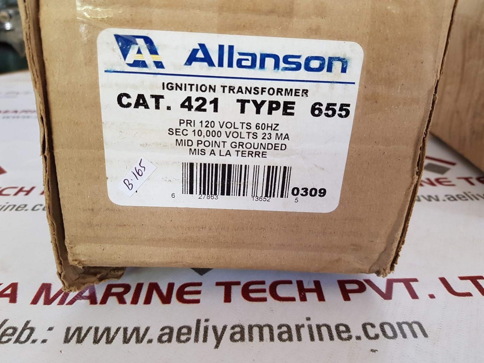 Allanson 655 Ignition Transformer 120V 60Hz 250Va