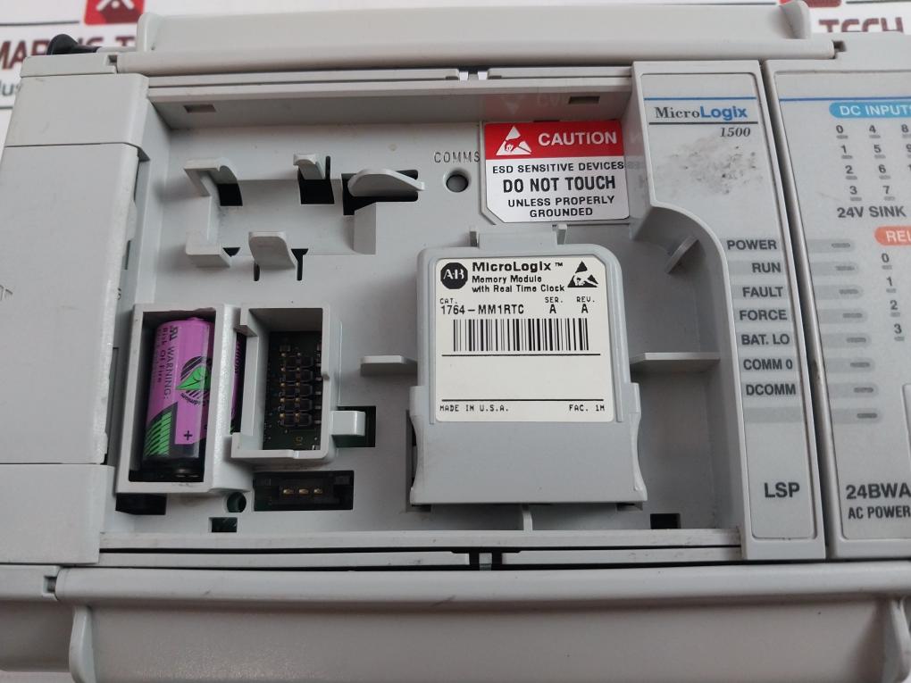Allen-Bradley 1764-24Bwa Micrologix 1500 Ac Power Base Unit 1764-Mm1Rtc Rev A
