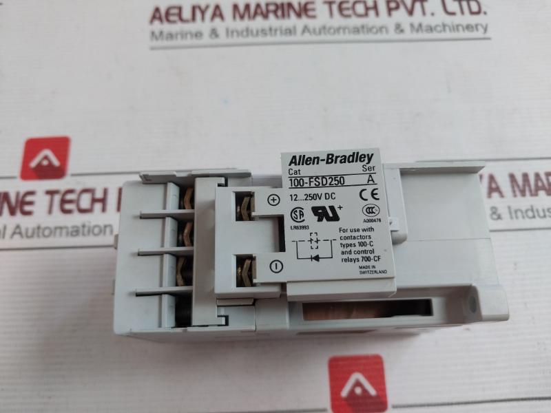 Allen-bradley 100-c09Z*10 Ser A Contactor 600V Ac 25A 100-fsd250 A600 / P600