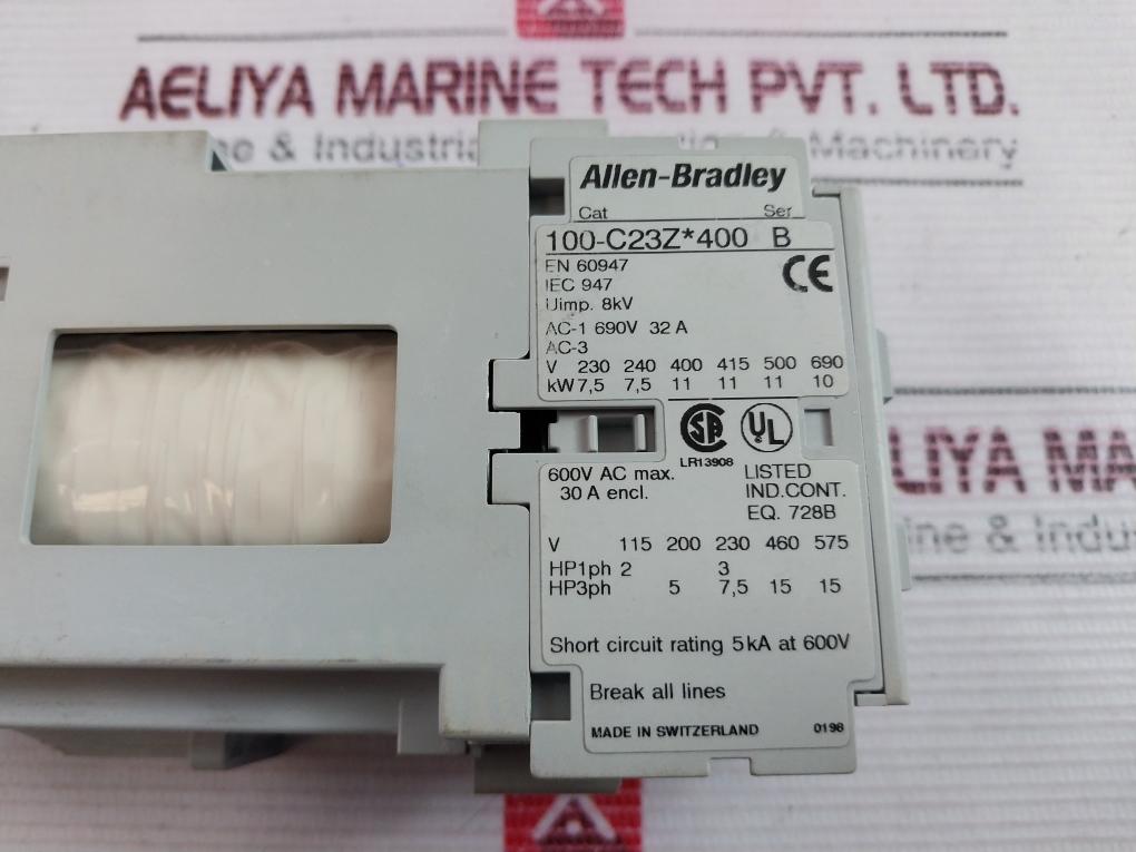 Allen-bradley 100-c23Z*400 Contactor 600V 30A