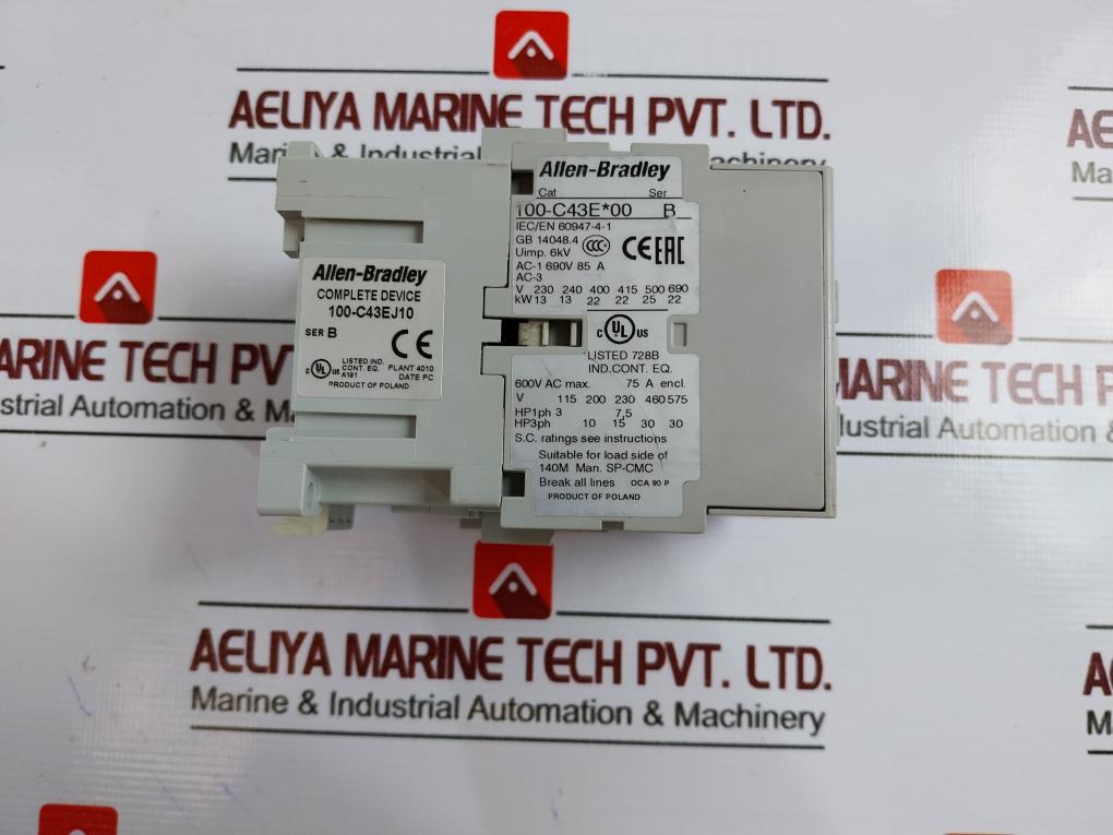 Allen-bradley 100-c43E*00 Contactor Complete Device 24V Dc E