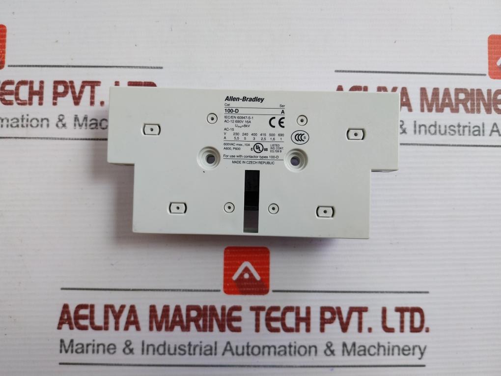 Allen-bradley Auxiliary Contact Block 100-d