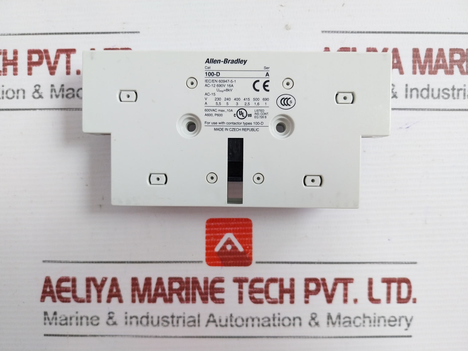 100-d S2-11 Auxiliary Contact Block Allen-bradley Ser: A 600Vac Max., 10A