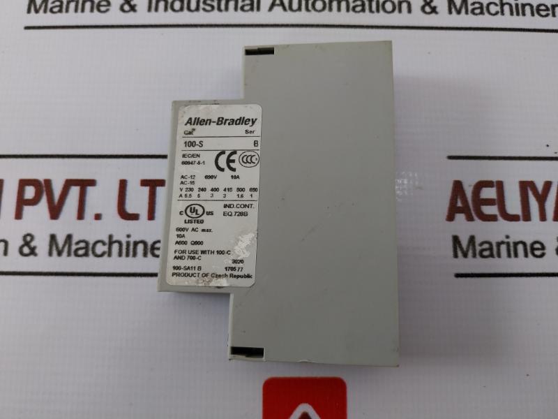 Allen-bradley 100-s Auxiliary Contact 10a 600v Ac Ser B 100-s 100-sa11 B 1705 77