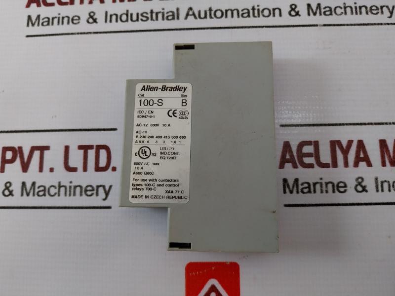 Allen-bradley 100-s Contact Block Relay, Ac-12 690V 10A, Ac-15 600V