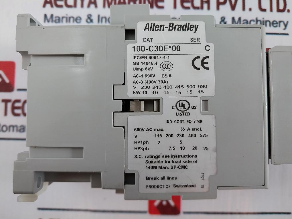 Allen-bradley 100S-f Safety Contactor Guard Master 24V Dc 690V 10A