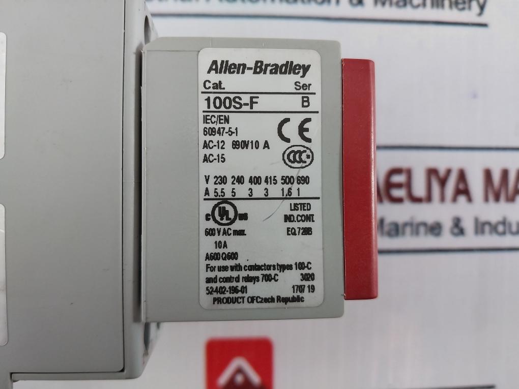 Allen-bradley 100S-f Safety Contactor Guard Master 24V Dc 690V 10A