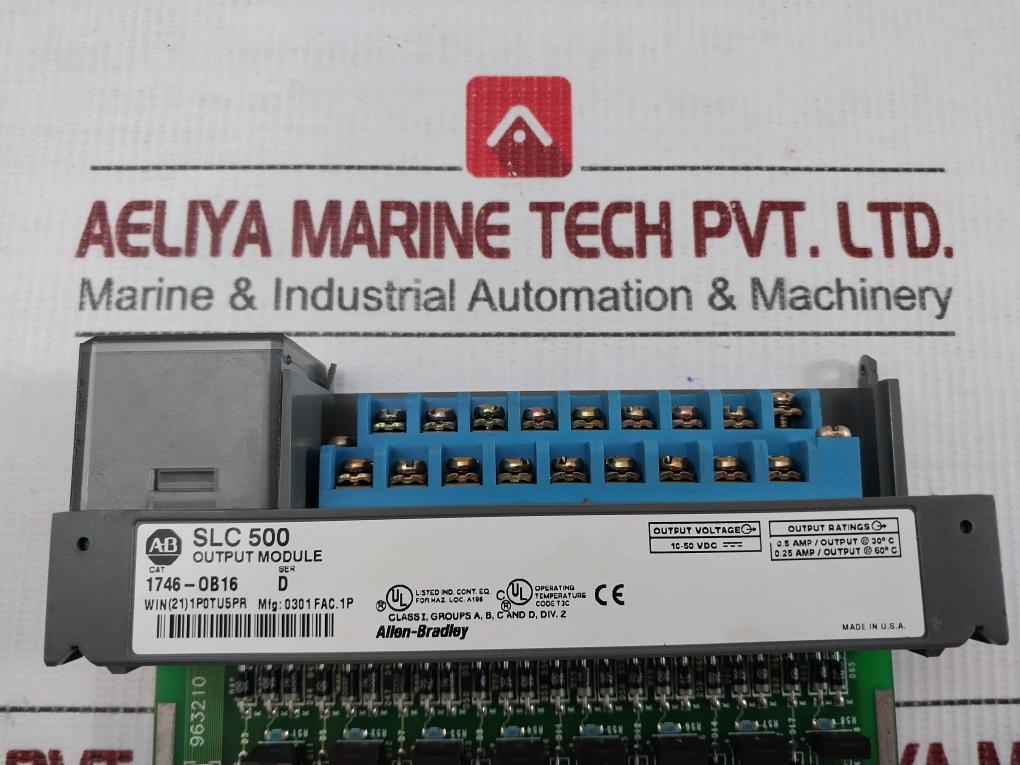 Allen-bradley 10–50 Vdc Digital Dc Output Module 1746-ob16