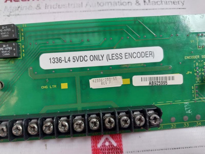 Allen-bradley 1336-l4 Encoder Drive Board Rev F 5Vdc 42336-197-06 A, Ab925995