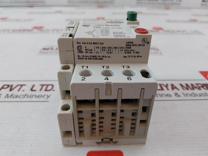 Allen-bradley 140-mn-0100 Manual Motor Starter Ac-1 660V 10A A 600 Q 600