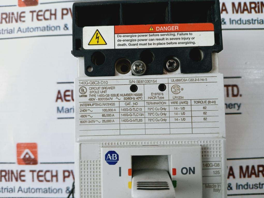 Allen-bradley 140G-g6C3-d10 Circuit Breaker 480V-600Y/347V Iec60947-2