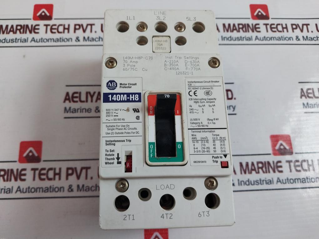 Allen-bradley 140M-h8P-c70 Motor Circuit Protector