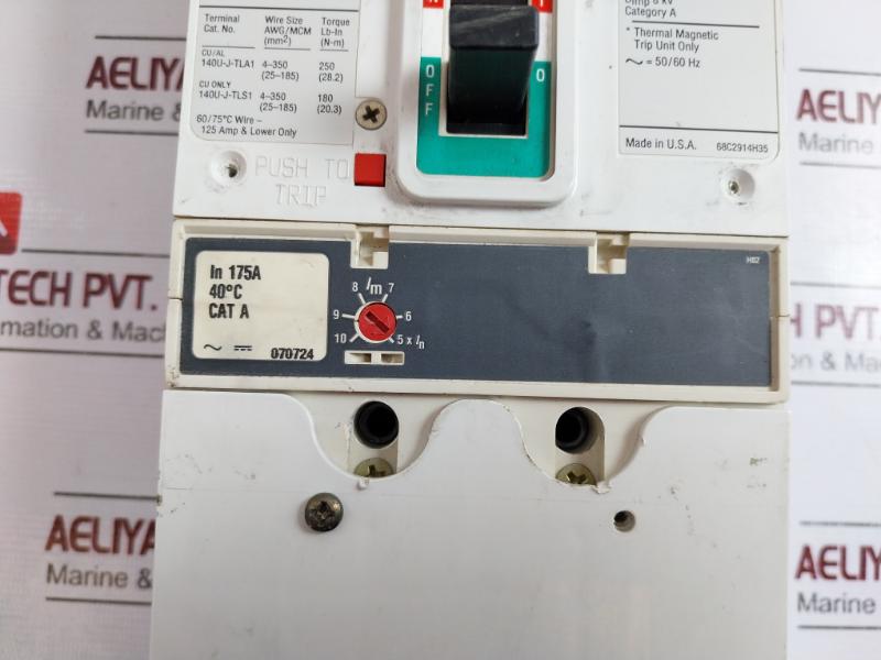 Allen-bradley 140U-j6X3 A Molded Case Circuit Breaker Frame 250A 3-pole