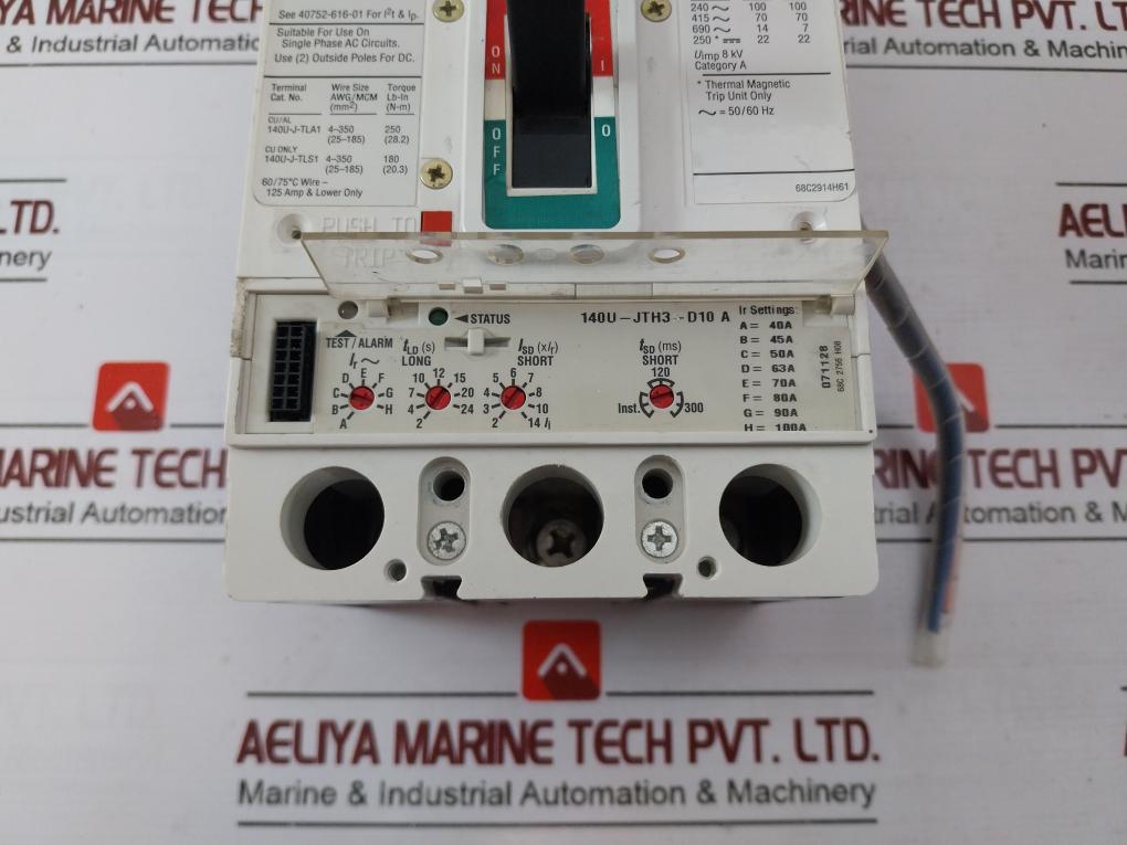 Allen-bradley 140U-j6X3 B 3-pole Molded Case Circuit Breaker Frame