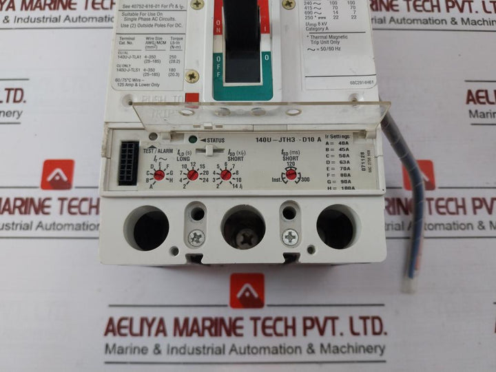 Allen-bradley 140U-j6X3 B 3-pole Molded Case Circuit Breaker Frame