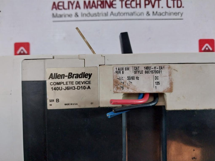 Allen-bradley 140U-j6X3 B Molded Case Circuit Breaker Frame 250A 3 Pole 8 Kv