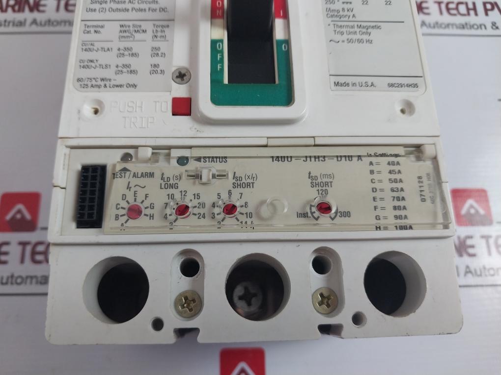 Allen-bradley 140U-j6X3 Molded Case Circuit Breaker Frame 7420071016101900