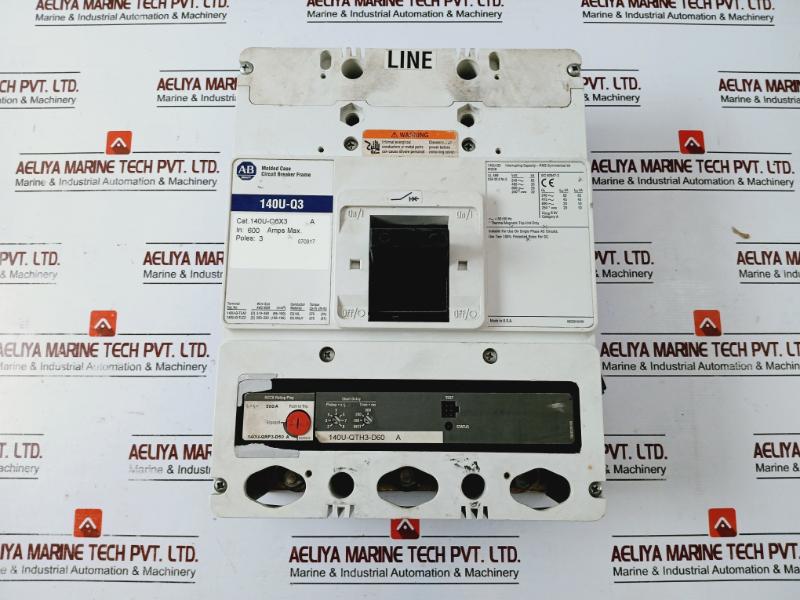 Allen-bradley 140U-q6X3 Molded Case Circuit Breaker Frame Set 600 Amps Max