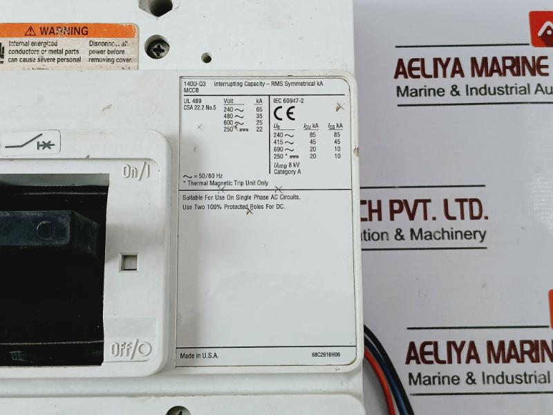 Allen-bradley 140U-q6X3 Molded Case Circuit Breaker Frame Set 600 Amps Max