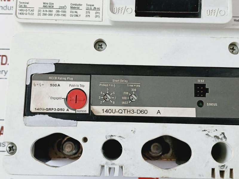 Allen-bradley 140U-q6X3 Molded Case Circuit Breaker Frame Set 600 Amps Max