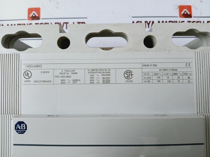 Allen-bradley 140g-m6x3 Circuit Breaker 600v ~ 50/60hz