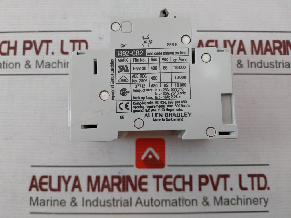 Allen-bradley 1492-acb Circuit Breaker 1A 125Vdc 300Vac 16A Ser.B