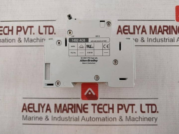 Allen-bradley 1492-acb Circuit Breaker 6A 277Vac Ac480Y/277V 1 Ph, Ser: B