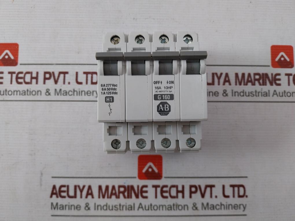 Allen-bradley 1492-acb Miniature Circuit Breaker Ser B 16A 10Hp Ac 480Y/277V